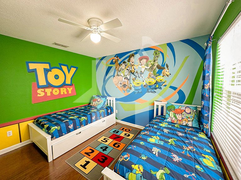 7772- Casa Épica de 6 Quartos | Quarto dos Vingadores + Pisc