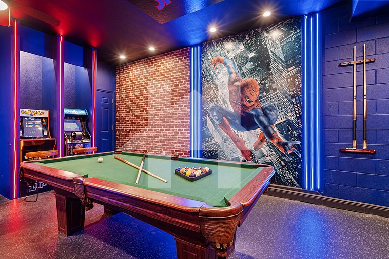 6BD/4BA | Private Pool | Avengers Game Room