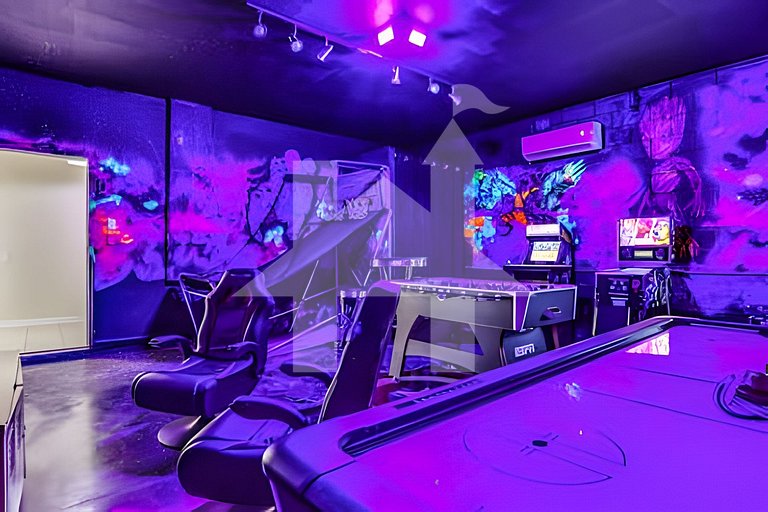 Casa 6Q Familiar c/ Game Room Marvel e Piscina