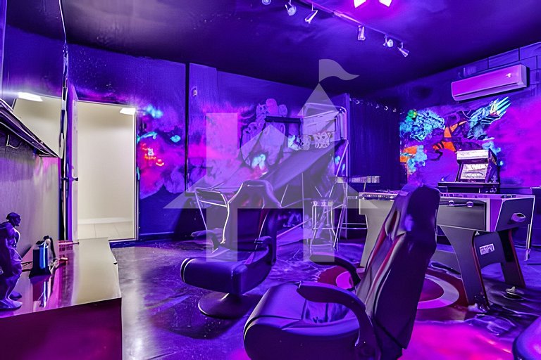Casa Nova 6Q/4B Villa | Sala de Jogos Marvel