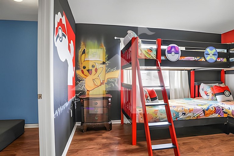 Casa Nova 6Q/4B Villa | Sala de Jogos Marvel