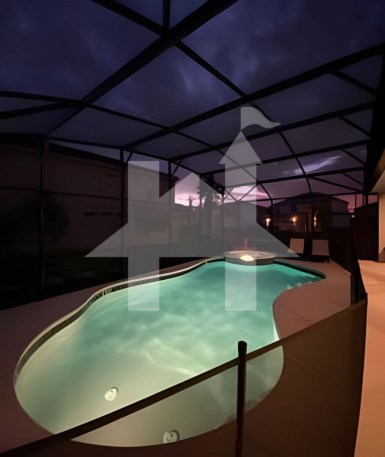 Casa c/ 9Q, piscina, spa e cinema! Perto da Disney