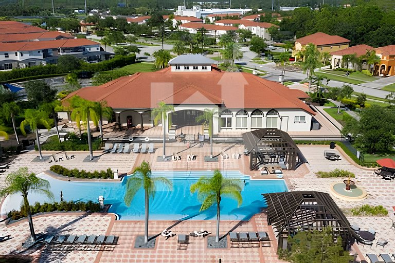 Casa c/ 9Q, piscina, spa e cinema! Perto da Disney