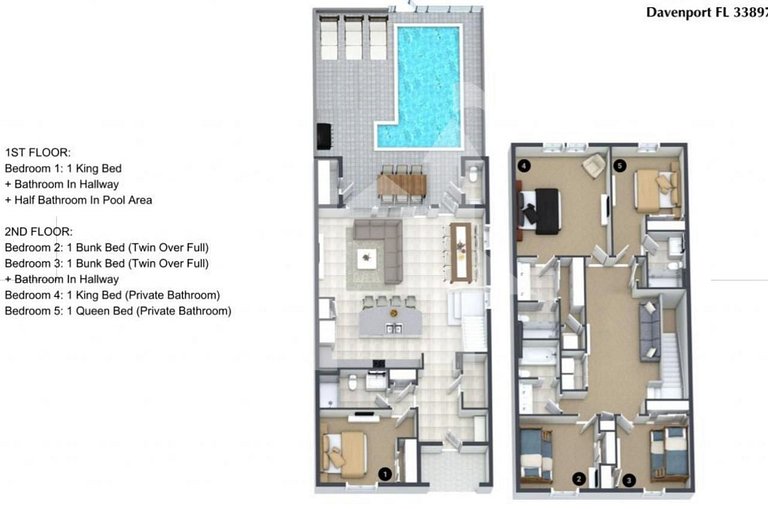 Vacation Home Near Disney, 5 bedrooms