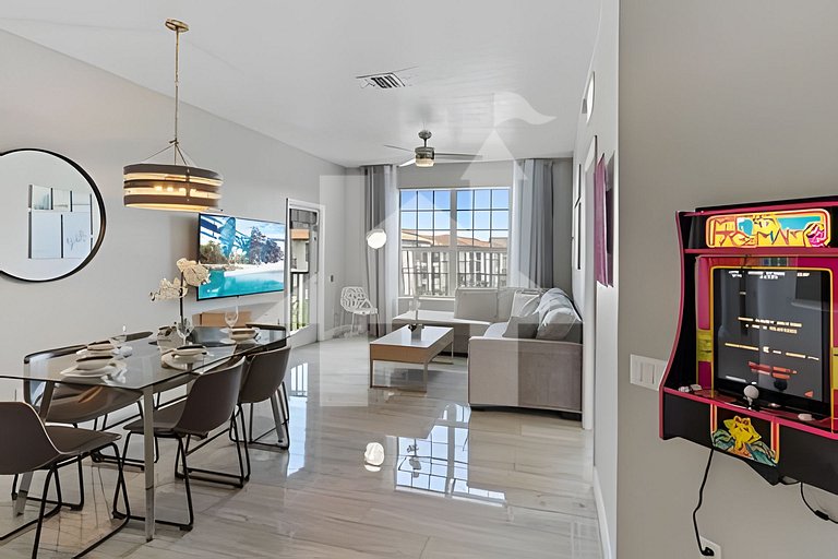 Apartamento 3Q Vista Cay c/ Varanda e Jogos