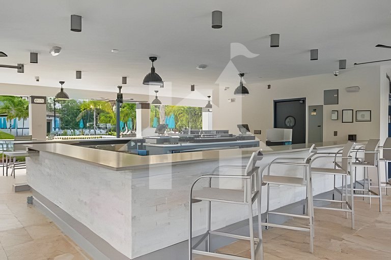 Apartamento 3Q Vista Cay c/ Varanda e Jogos