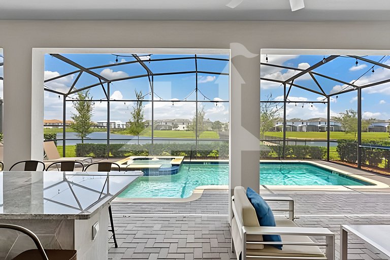 Villa 6Q Luxo c/ Piscina, Spa e Perto da Disney