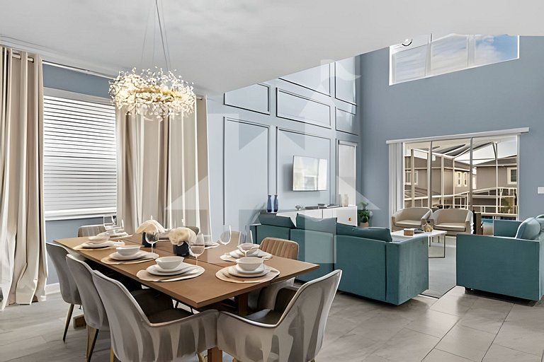 Casa 5Q c/ Piscina e Game Room – Perto da Disney